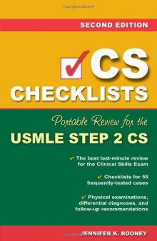 CS Checklists: Portable Review for the USMLE Step 2 CS