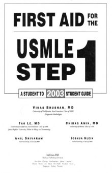 First Aid for the USMLE - STEP 1