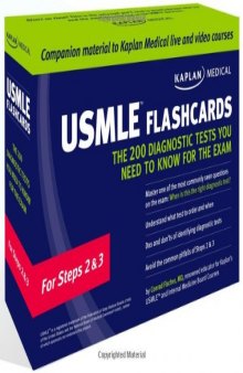 Kaplan Medical USMLE Flashcards: The 200 Diagnostic Tests You Need to Know For Steps 2 & 3
