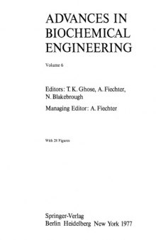Advances in Biochemical Engineering, Volume 006