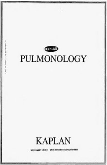 Kaplan USMLE Step 2: Pulmonology