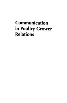 Communication in Poultry Grower Relations: A Blueprint to Success