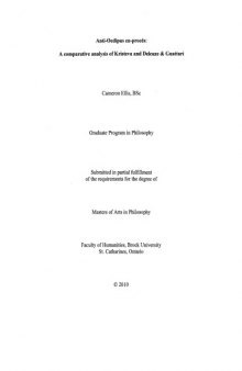 Anti-Oedipus en-proces: A comparative analysis of Kristeva and Deleuze & Guattari  