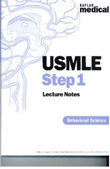 USMLE step 1. 7.Behavioral Science