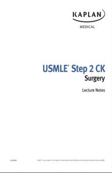 USMLE Step 2 CK Lecture Notes: Surgery
