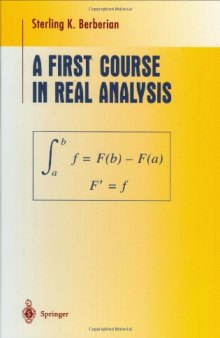 A first course in real analysis