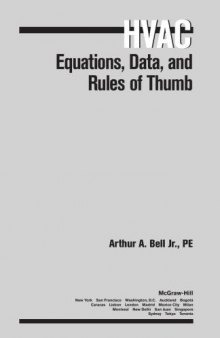 HVAC Equations Data Rules of Thumb