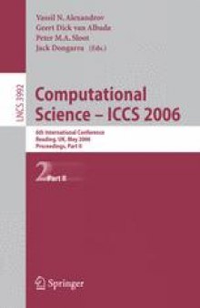 Computational Science – ICCS 2006: 6th International Conference, Reading, UK, May 28-31, 2006. Proceedings, Part II