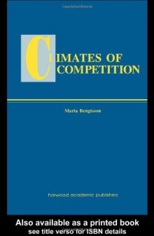 Climates of Competition (Studies in Global Competition Vol 5)