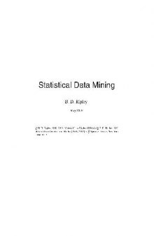 Statistical Data Mining