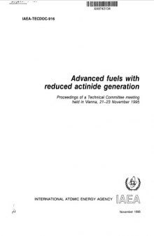 Advanced Fuels with Reduced Actinide Generation (IAEA TECDOC-0916)