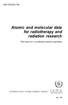 ATOMIC AND MOLECULAR DATA FOR RADIOTHERAPY AND RADIATION RESEARCH