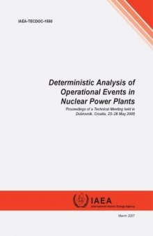 Deterministic Analysis of Operational Events in Nuclear powerplants [IAEA TTCDOC TE-1550]