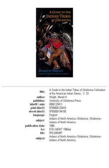 A Guide to the Indian Tribes of Oklahoma (Civilization of the American Indian)