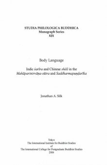 Body Language: Indic sarira and Chinese sheli in the Mahaparinirvana-sutra and Saddharmapundarika