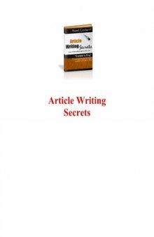 Article Writing Secrets – Generate Dozens Of High Quality Articles A Day! 