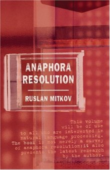 Anaphora Resolution (Studies in Language and Linguistics)