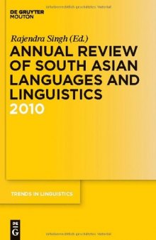 Annual Review of South Asian Languages and Linguistics 2010 (Trends in Linguistics Studies and Monographs)