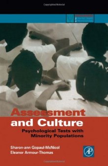 Assessment and Culture: Psychological Tests with Minority Populations 