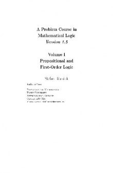 A Problem Course in Mathematical Logic