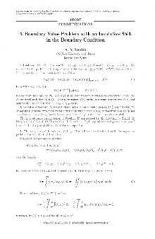 A boundary value problem with an involutive shift in the boundary condition