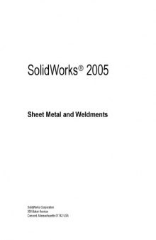 Solidworks - Sheet Metal And Weldments