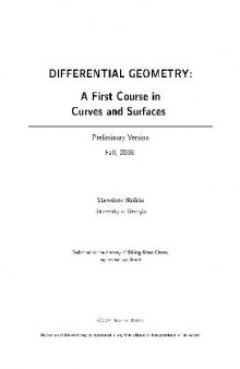 Differential geometry: a first course in curves and surfaces