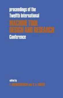 Proceedings of the Twelfth International Machine Tool Design and Research Conference