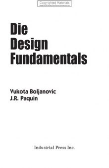 Die design fundamentals