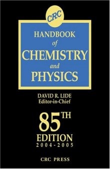 CRC Handbook Chemistry and Physics, 85th Edition