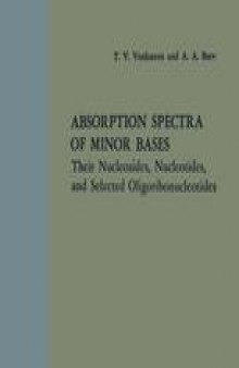 Absorption Spectra of Minor Bases: Their Nucleosides, Nucleotides, and Selected Oligoribonucleotides