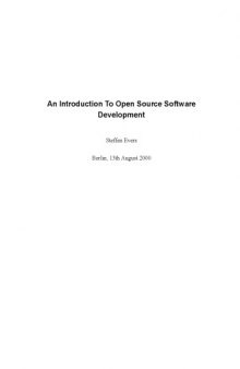 An introduction to open source software development