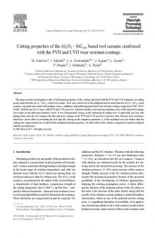 Cutting properties of the Al2O3 + SiC(w) based tool ceramic reinforced