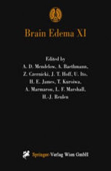 Brain Edema XI: Proceedings of the 11th International Symposium, Newcastle-upon-Tyne, United Kingdom, June 6–10, 1999