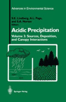 Acidic Precipitation: Sources, Deposition, and Canopy Interactions