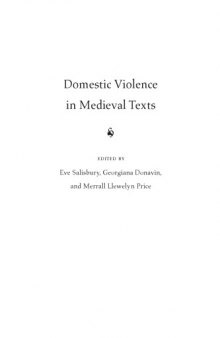 Domestic Violence in Medieval Texts