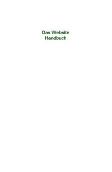 Das Website Handbuch: Programmierung und Design