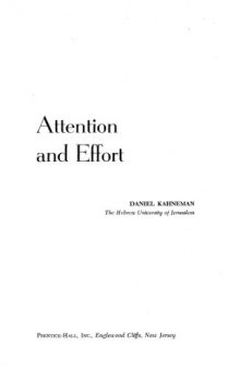 Attention and Effort (Experimental Psychology)  