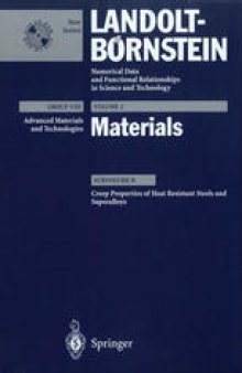 Creep Properties of Heat Resistant Steels and Superalloys