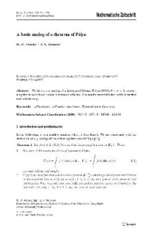 A basic analog of a theorem of Polya