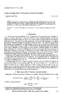 A Basis Analog of the H -function of Several Variables