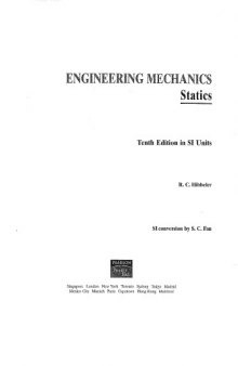 Engineering Mechanics: Statics, Tenth Edition in SI Units
