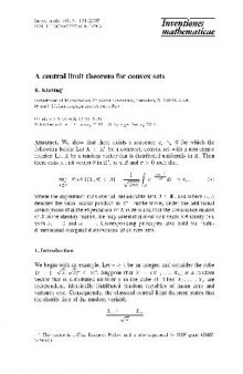 A central limit theorem for convex sets