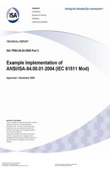 Example Implementation of   ANSI/ISA-84.00.01-2004 (IEC 61511 Mod)