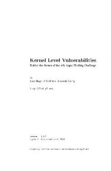 Kernel Level Vulnerabilities. Behind the Scenes of the 5th Argus Hacking Challenge