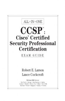 CCSP : Cisco certified security professional certification all-in-one : exam guide