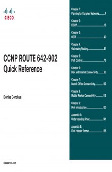 Cisco press CCNP ROUTE 642 902 Quick Reference