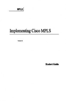 KnowledgeNet Implementing Cisco MPLS (MPLS) 2 0 Student Guide