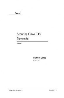 Securing Cisco IOS Networks