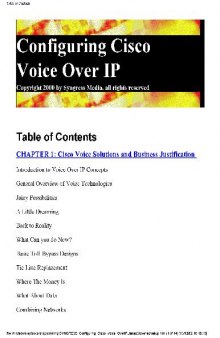 VOIP. Configuring Cisco Voice over IP